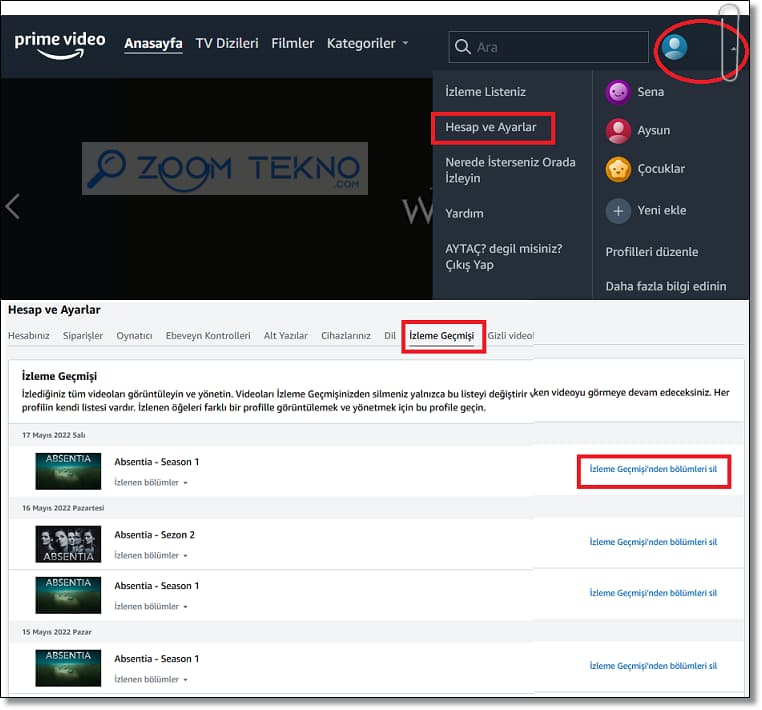 Amazon Prime Video geçmişi nasıl silinir?