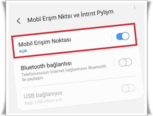 android telefonda internet paylasimi nasil yapilir 3