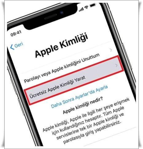 Apple hesabı nasıl oluşturulur