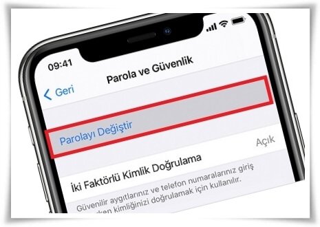 apple sifresi nasil degistirilir 1