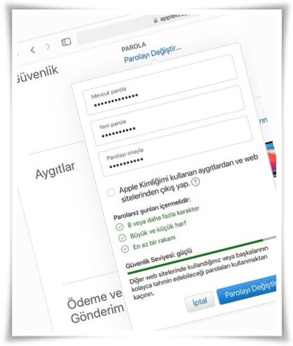 apple sifresi nasil degistirilir 2