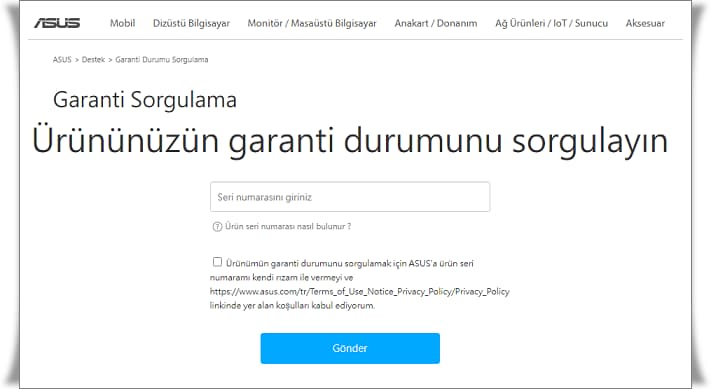 Asus Garanti Sorgulama Nasıl Yapılır?