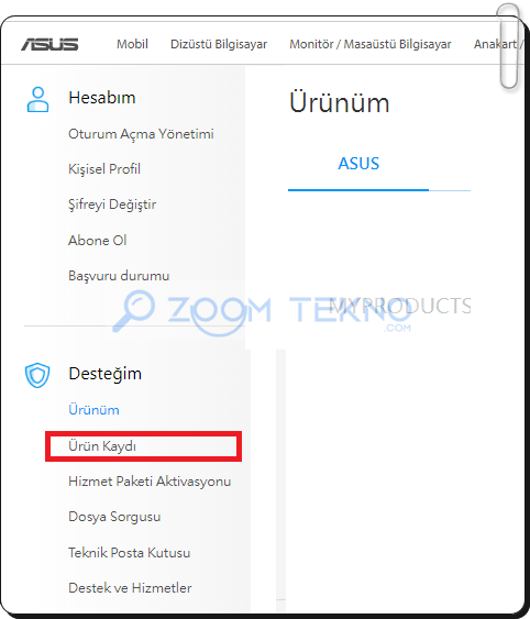 Asus Ürün Kaydı Nasıl Yapılır?