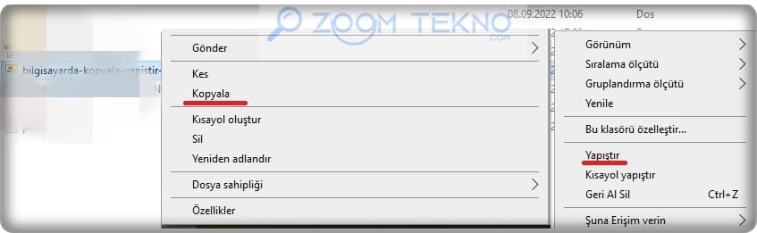 Bilgisayarda kopyala yapıştır nasıl yapılır?