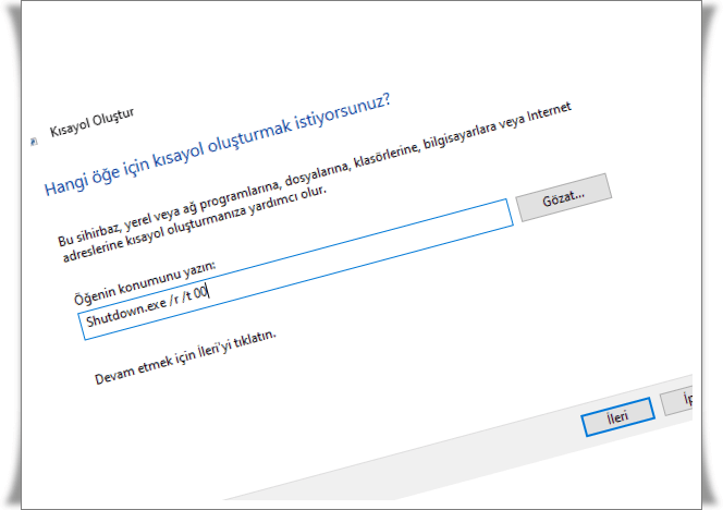 bilgisayari kapatma klavye kisayolu 6