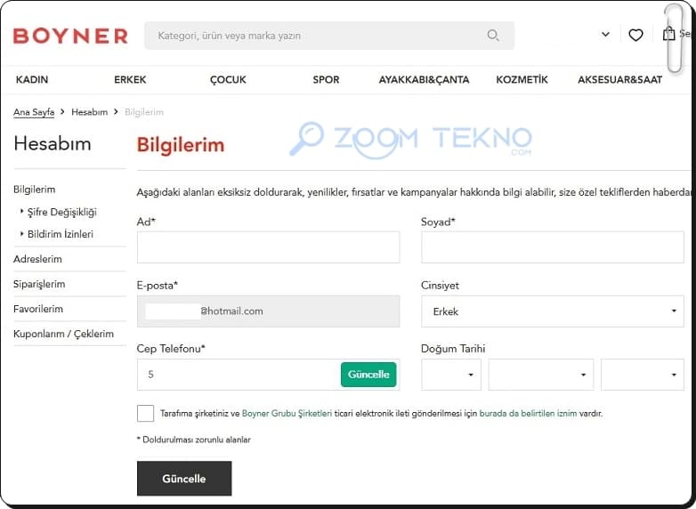 Boyner Hesabını Silmek İçin Ne Yapmalı?