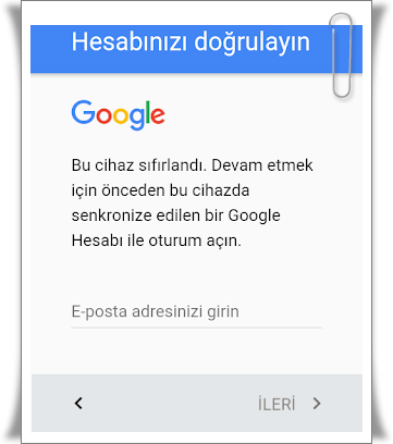 Bu Cihaz Sıfırlandı. Devam etmek için... Sorunu Nasıl Çözülür?