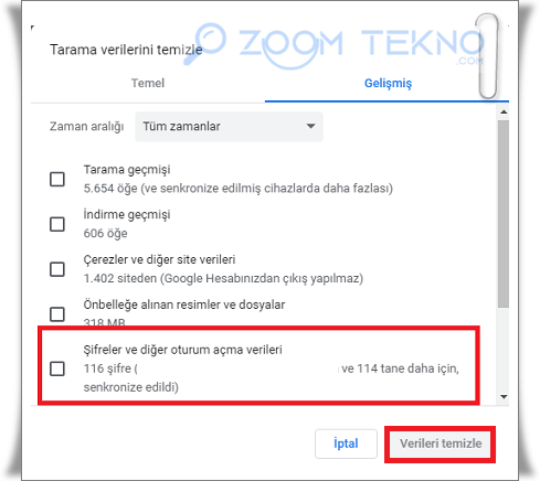 Chrome Kayıtlı Şifreler Nasıl Silinir?