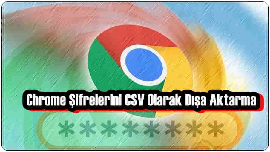 Chrome Şifrelerini CSV Olarak Dışa Aktarma