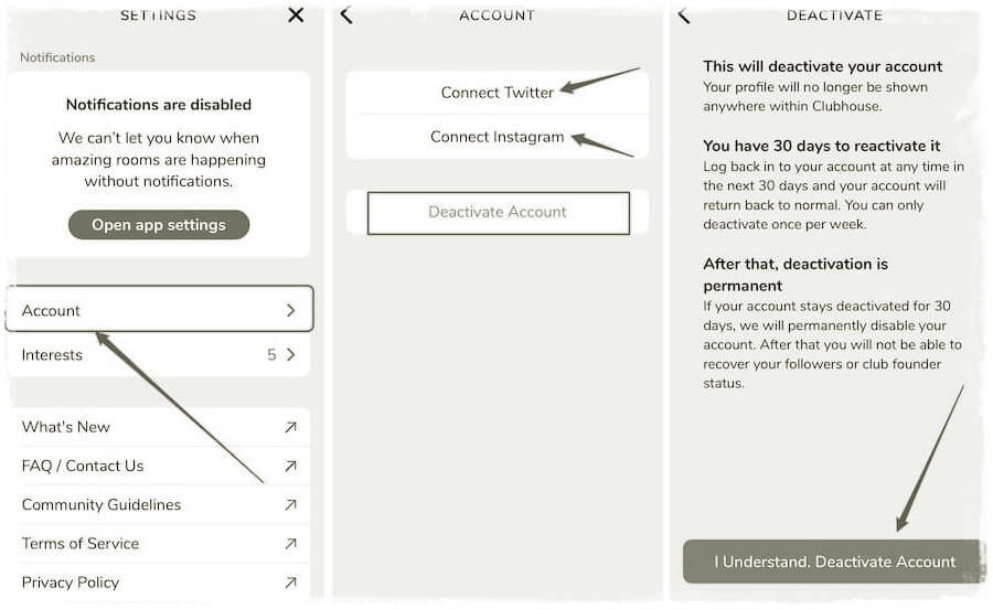 Clubhouse Hesabı Nasıl Silinir?
