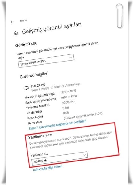 Ekran Yenileme Hızı Nedir, Tazeleme Hızı Nasıl Ayarlanır?