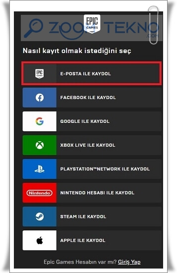 Epic Games Hesabı Nasıl Açılır?