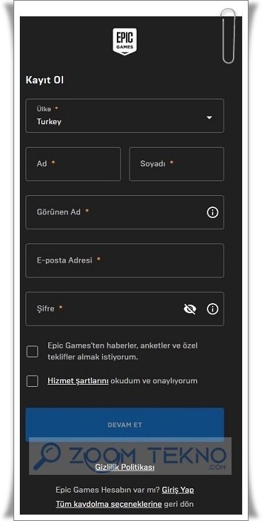 Epic Games Hesabı Nasıl Açılır?