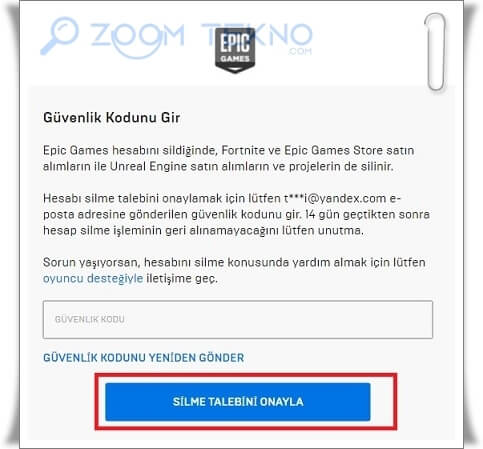 Epic Games Hesabı Nasıl Silinir?