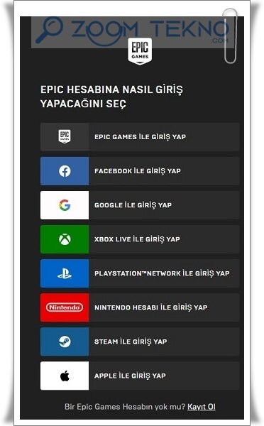 Epic Games Hesabına Giriş Nasıl Yapılır?
