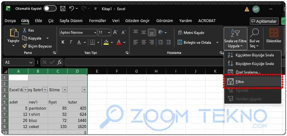 Excel'de Boş Satırları Silmenin En Kolay Yolu! 2 Excel'de Boş Satırları Silme