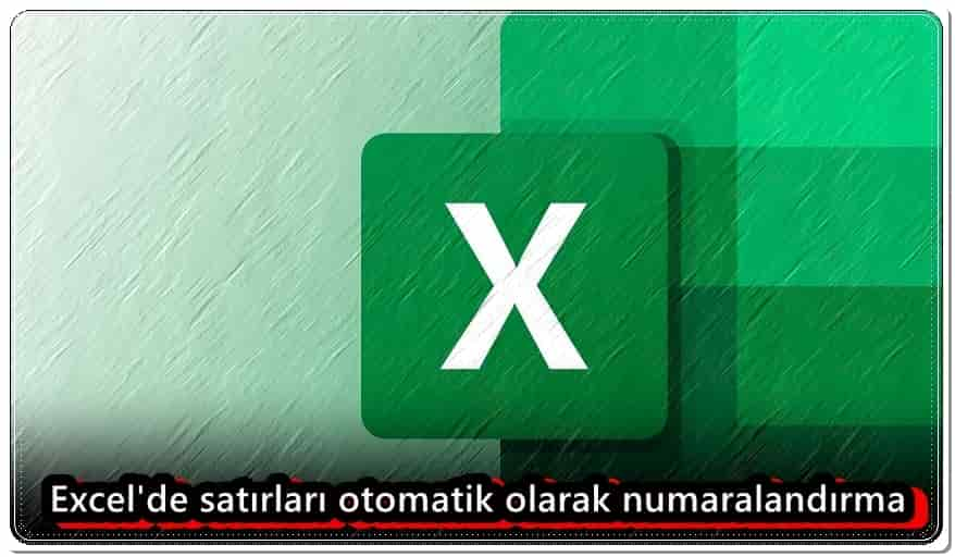 Excel'de Satırları Otomatik Olarak Numaralandırmanın 2 Yolu!