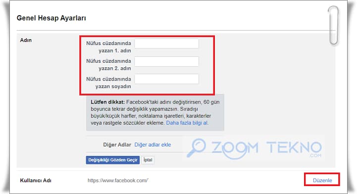 Facebook Adımı Nasıl Değiştiririm?