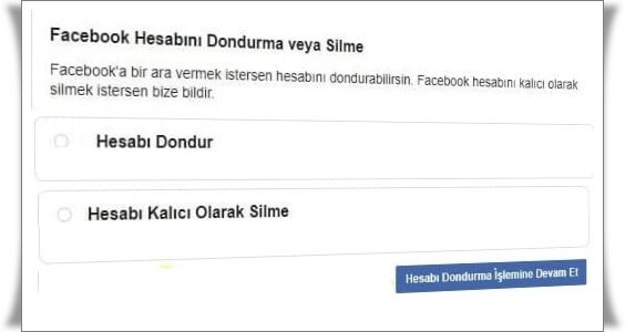 facebook hesap silme 1