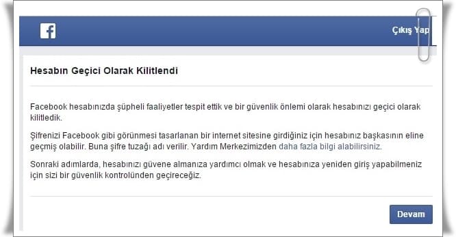 Facebook Kilitlenen Hesabı Açma