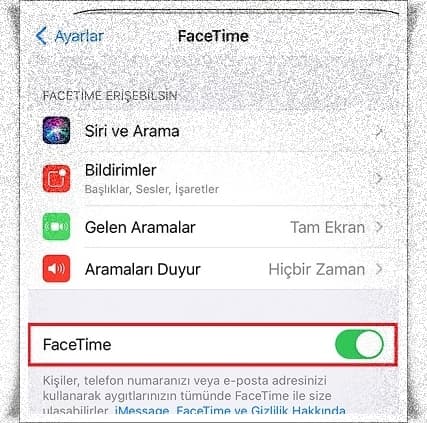 Facetime Nedir? Facetime Etkinleştirme