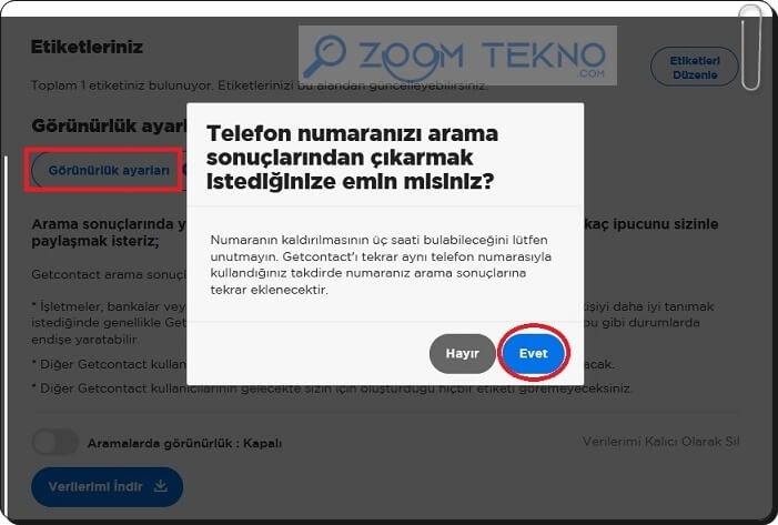 GetContact hesap silme, GetContact hesap kapatma, GetContact hesap silme linki, GetContact kalıcı silme