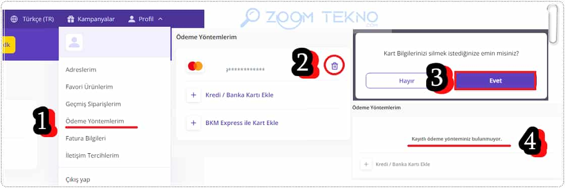 4 Adımda Getir Masterpass Hesabını Silme!