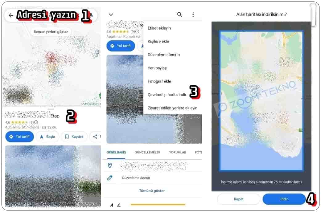 Google çevrimdışı haritalar nasıl indirilir?