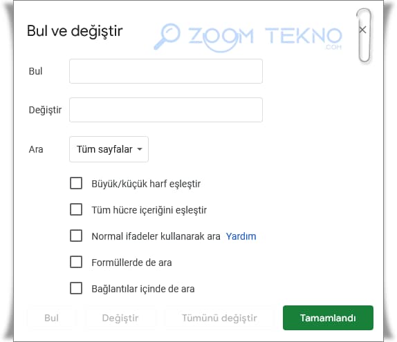 Google E-Tablolarda Arama Nasıl Yapılır?