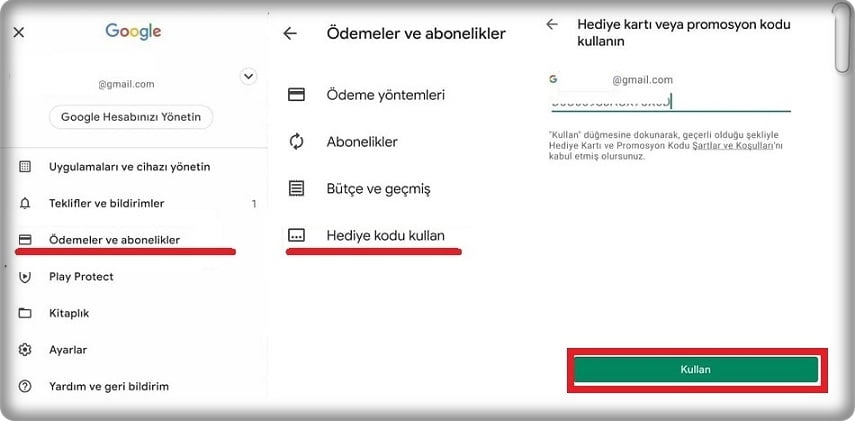 Google Play Hediye Kartı nasıl yüklenir?