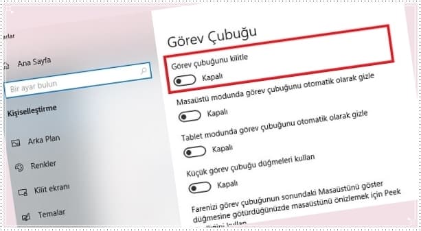 Görev Çubuğu Nasıl Özelleştirilir?