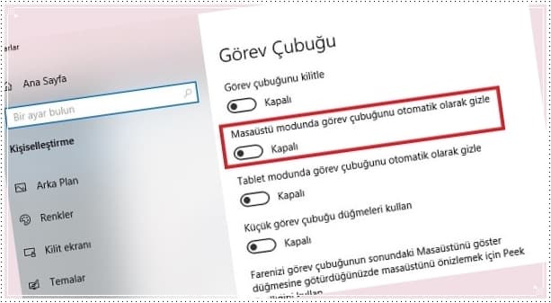 Görev Çubuğu Nasıl Özelleştirilir?