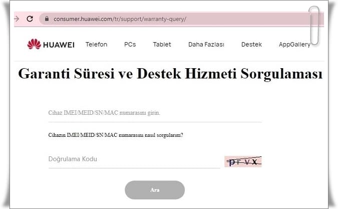 Huawei Garanti Sorgulama Nasıl Yapılır?