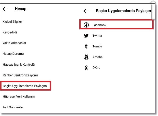 5 Adımda Instagram Facebook Bağlantısını Kaldırma