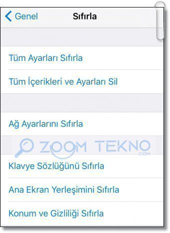 iPhone Ağ Ayarlarını Sıfırlayınca Ne Olur?