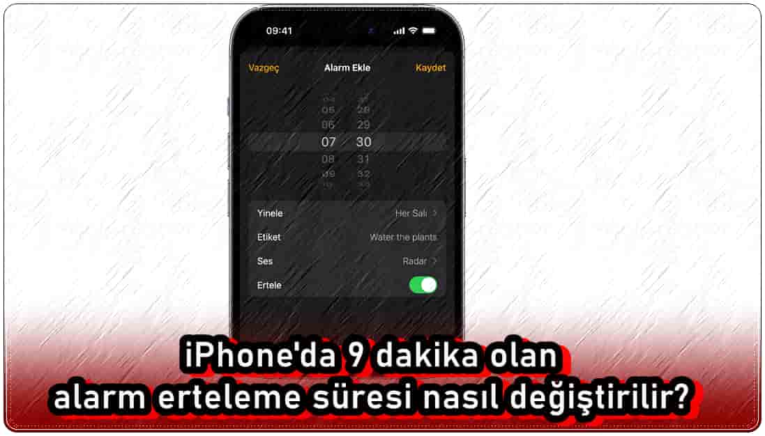 9 Dakika Olan iPhone Alarm Erteleme Süresi