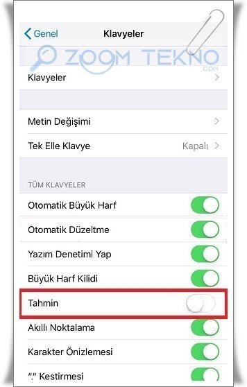 iPhone Klavye Kelime Tahminleri Nasıl Silinir?