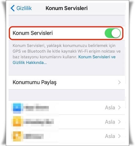 iPhone Konum Servisleri Nedir, Ne İşe Yarar?