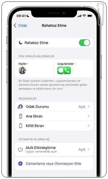 2 Adımda iPhone Odak Modunu Kapatma!