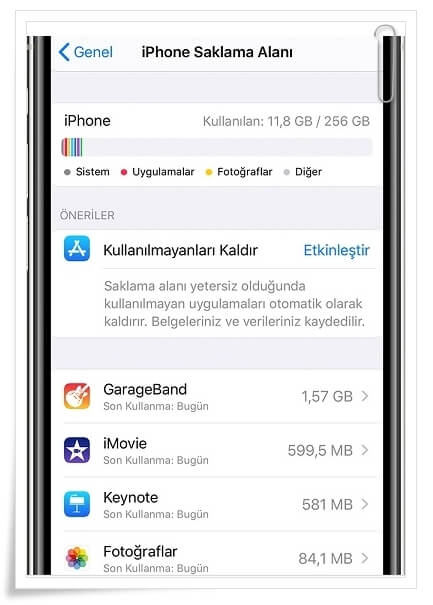 iPhone Saklama Alanı Kendi Kendine Doluyor Sorunu Nasıl Çözülür?