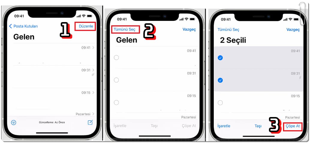 iPhone'da Mailler Toplu Olarak Nasıl Silinir?