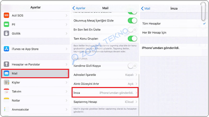 iPhone'umdan Gönderildi İmzasını 2 Adımda Silme!