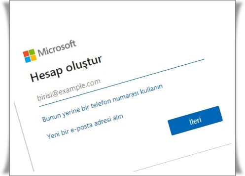 Microsoft Hesabı Nasıl Oluşturulur?