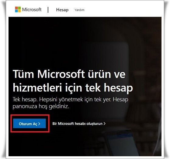 Microsoft Hesabına Giriş Nasıl Yapılır?