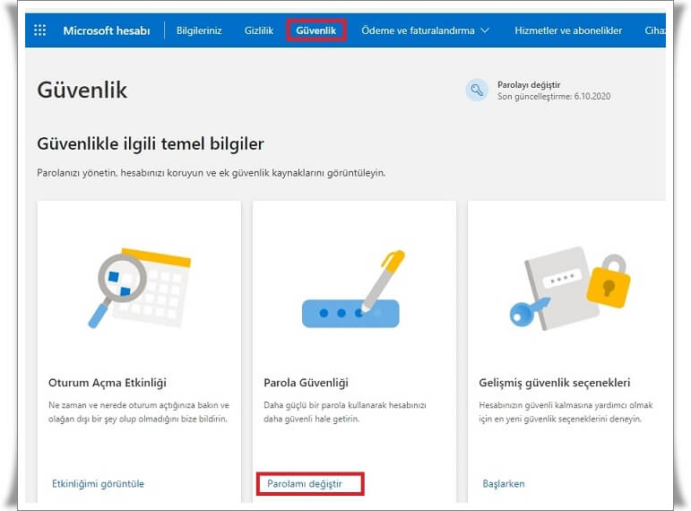 Microsoft Şifresi Nasıl Değiştirilir?