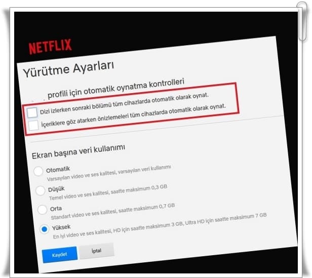 Netflix Otomatik Oynatma Nasıl Kapatılır?