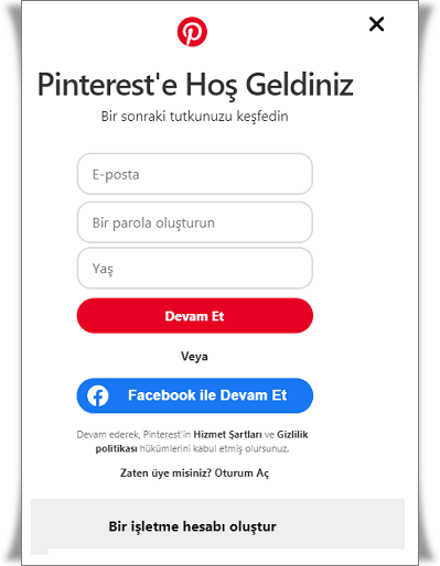 pinterest hesabi nasil olusturulur 2