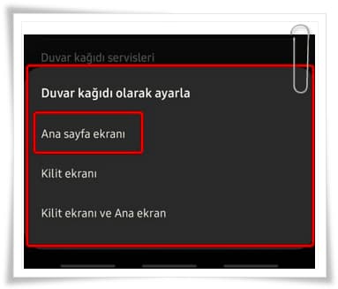 Telefon ekranına resim nasıl konulur?