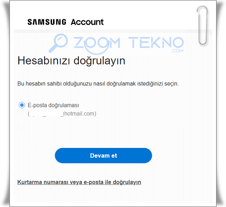 Samsung Account Hesap Açma, Kurtarma ve Silme İşlemleri