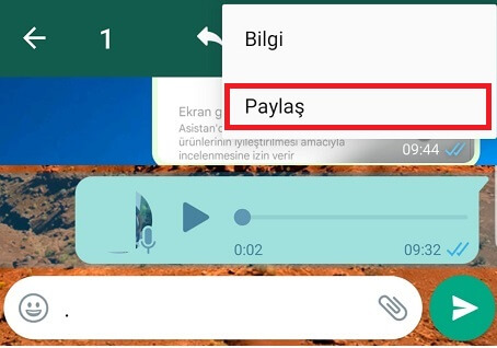 Whatsapp'ta Sesli Mesajı Yazıya Çevirme